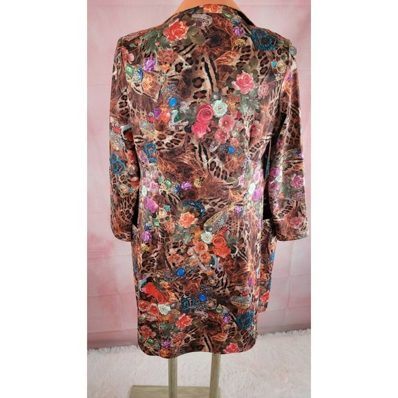 ROSSI ROMA FANCY Multicolor  COAT JACKET design Large NWT  Made in Italy Jewelry - Picture 7 of 13
